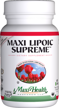 Maxi Health - Maxi Lipoic Supreme - For High Blood Sugar - 60 MaxiCaps - DoctorVicks.com