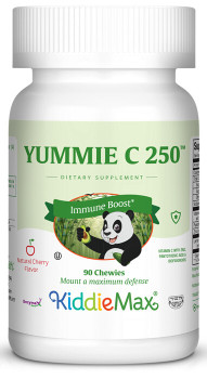 Maxi Health - KiddieMax - Chewable Yummie C 250 mg - Vitamin C - Cherry Flavor - 90/180 Chewies - DoctorVicks.com
