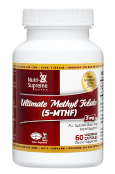 Nutri Supreme - Ultimate Methyl Folate (5-MTHF) 5 mg - 60 Capsules - Front - DoctorVicks.com