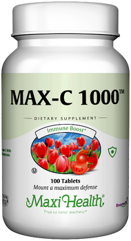 Maxi Health - Max-C 1000 mg - Vitamin C & Bioflavonoids - 100/250 Tablets - DoctorVicks.com