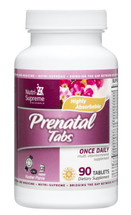 Nutri Supreme - Prenatal Tabs - Once Daily - 90 Tablets - Front - DoctorVicks.com
