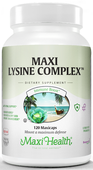 Maxi Health - Maxi Lysine Complex With Probiotics - 60/120 MaxiCaps - DoctorVicks.com