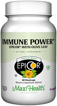 Maxi Health - Immune Power - Kosher EpiCor With Olive Leaf Extract - 60 MaxiCaps