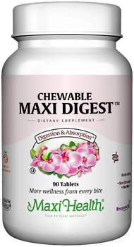 Maxi Health - Chewable Maxi Digest - Digestive & Acid Reflux Formula - Fruity Flavor - 90 Chewies - DoctorVicks.com