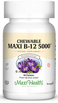 Maxi Health - Chewable Maxi B-12 5000 mcg - Berry Flavor - 60 Chewies - DoctorVicks.com