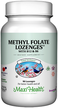 Maxi Health - Methyl Folate Lozenges With B12 & B6 - Berry Flavor - 90 Lozenges - DoctorVicks.com