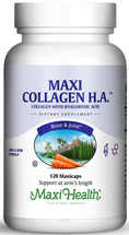 Maxi Health - Maxi Collagen H.A. - Joint & Skin Formula With Hyaluronic Acid - 120 MaxiCaps - Front - DoctorVicks.com