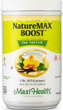 Maxi Health - Naturemax Boost - Kosher Pea Protein - Chocolate Flavor / Vanilla Flavor - 1 lb Powder