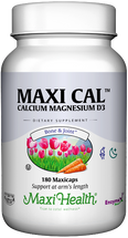 Maxi Health - Maxi Cal - Calcium, Magnesium & D3 - 90/180/360 MaxiCaps - DoctorVicks.com