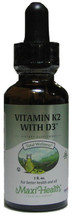 Maxi Health - Liquid Vitamin K2 with D3 - 1 fl oz - DoctorVicks.com