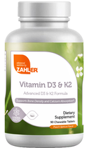 Zahlers - Vitamin D3 and K2 - 60 Chewable Tablets