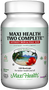 Maxi Health - Maxi Health Two Complete Without Iron & Folic Acid - Multivitamin & Mineral - 60/120 MaxiCaps - DoctorVicks.com