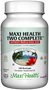 Maxi Health - Maxi Health Two Complete Without Iron & Folic Acid - Multivitamin & Mineral - 60/120 MaxiCaps - DoctorVicks.com