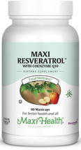 Maxi Health - Maxi Resveratrol - Heart & Memory Formula - 60 MaxiCaps - DoctorVicks.com