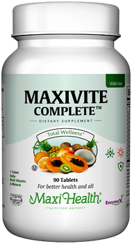 Maxi Health - Maxivite Complete with Iron - Multivitamin & Mineral - 90 Tablets - DoctorVicks.com