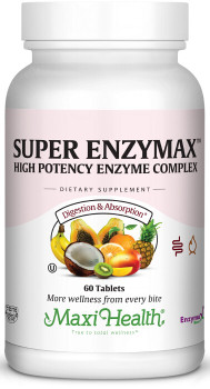 Maxi Health - Super Enzymax - High Potency Enzyme Complex - 60 Tablets - DoctorVicks.com