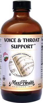 Maxi Health - Voice & Throat Support With Elderberry Fruit - Berry Flavor - 8 fl oz - DoctorVicks.com