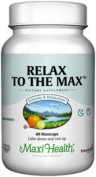 Maxi Health - Relax to the Max - Stress Reliever - 60/120 MaxiCaps - DoctorVicks.com