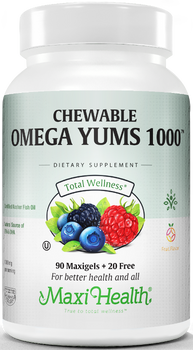 Maxi Health - OmegaYums 1000 - Fruity Flavor - 110 MaxiGels - DoctorVicks.com - New Look!