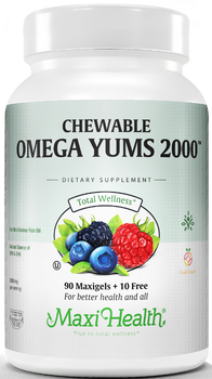 Maxi Health - OmegaYums 2000 - Fruit Flavor - 110 MaxiGels - DoctorVicks.com - New Look!