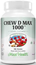 Maxi Health - Chew-D-Max - Vitamin D3 1000 IU - Berry Flavor - 100/200 Chewies - DoctorVicks.com