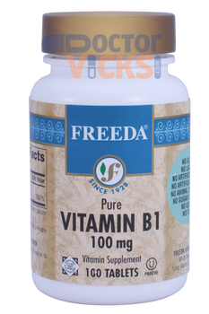 Freeda Vitamins - Vitamin B1 (Thiamin) 100 mg - 100 Tablets - © DoctorVicks.com