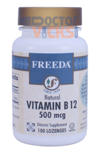 Freeda Vitamins - Vitamin B12 500 mcg - as Cyanocobalamin - 100 Lozenges - © DoctorVicks.com