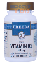 Freeda Vitamins - Vitamin B2 (Riboflavin) 50 mg - 100 Tablets - © DoctorVicks.com