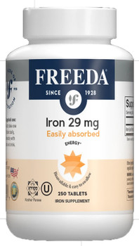 Freeda Vitamins - Iron as Ferrous Fumarate 29 mg - 250 Tablets - © DoctorVicks.com