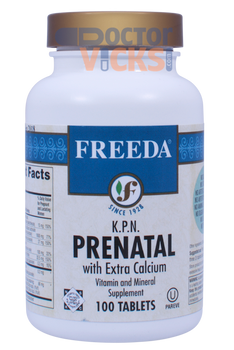 Freeda Vitamins - KPN Prenatal - With Extra Calcium - 100 Tablets - © DoctorVicks.com