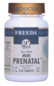 Freeda Vitamins - Mini Prenatal - Tiny Tablets - 120 Tablets - © DoctorVicks.com