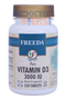 Freeda Vitamins - Vitamin D3 3000 IU - 250 Tablets - © DoctorVicks.com