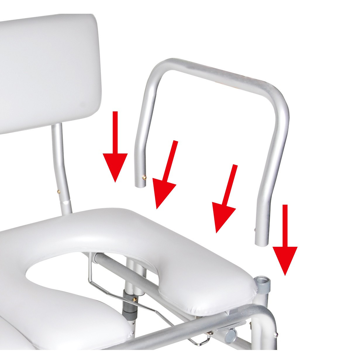 Padded Transfer Bench With Commode Drive Medical Ships Free