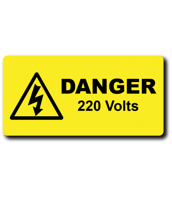 Engraved labels for danger voltage