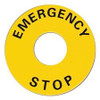 Emergency Stop Legend to fit standard 31mm Button