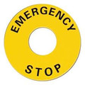 Emergency Stop Legend to fit standard 31mm Button