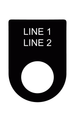 22mm Panel Device Legend 2 lines