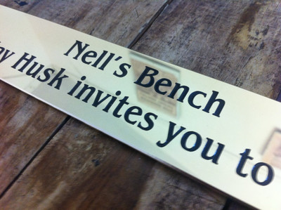 Brass Bench plaque