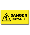 Electrical safety labels engraved