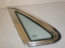 1998-2002 Jaguar XJ8 Vanden Plas Left Rear Quarter Window Glass & Chrome Trim Surround