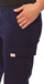 Features two side slash pockets, and two side cargo pockets with flaps.
Shown in Navy Blue.
Model is wearing size Small.