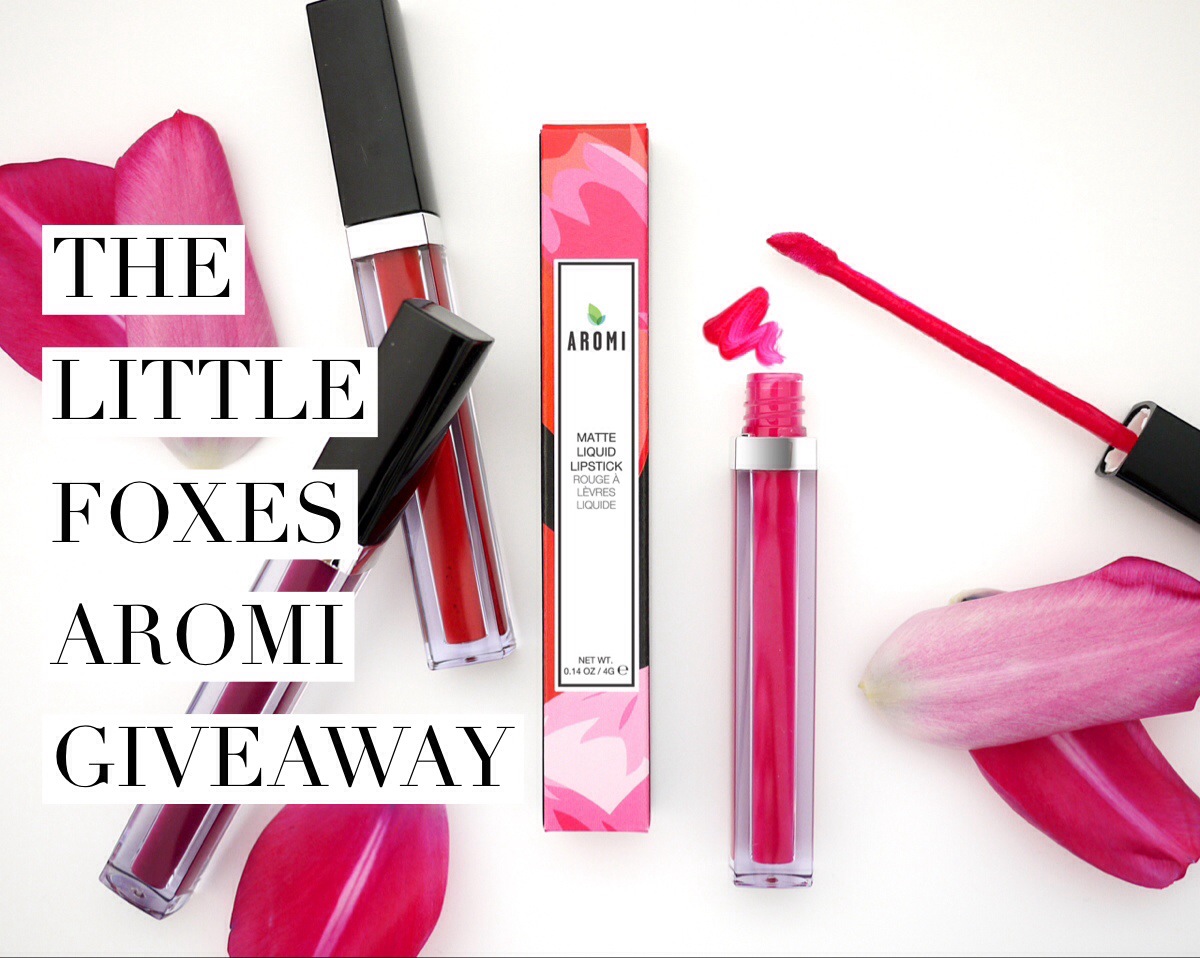 Aromi liquid lipstick giveaway on The Little Foxes blog