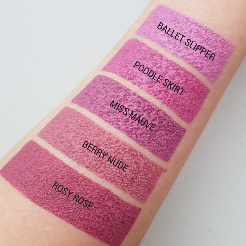 Aromi Rose and Pink Liquid Lipstick Swatches
