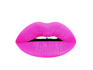 pink peonies lip swatch - bright pink with blue undertones