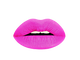 pink peonies lip swatch - bright pink with blue undertones