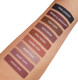Aromi brown, nude and caramel swatches on light skin