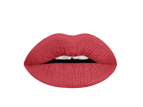 brick red lipstick