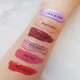 lip tint swatches
metallic + sheer finishes