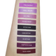 Aromi purple liquid lipstick shades