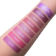 Aromi pink and purple lipstick swatches